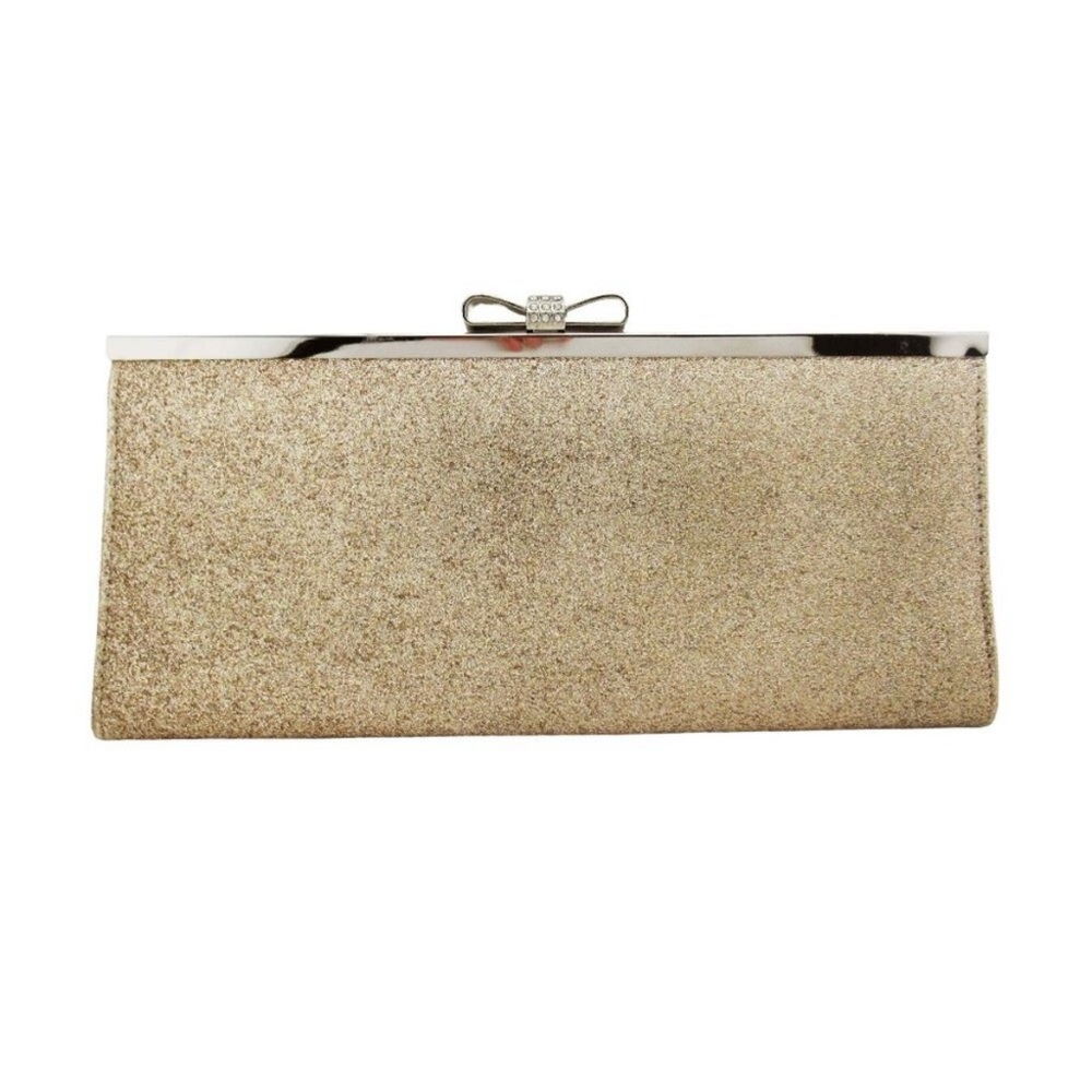 I.N.C. International Concepts Carolyn Glitter Clutch (Gold)